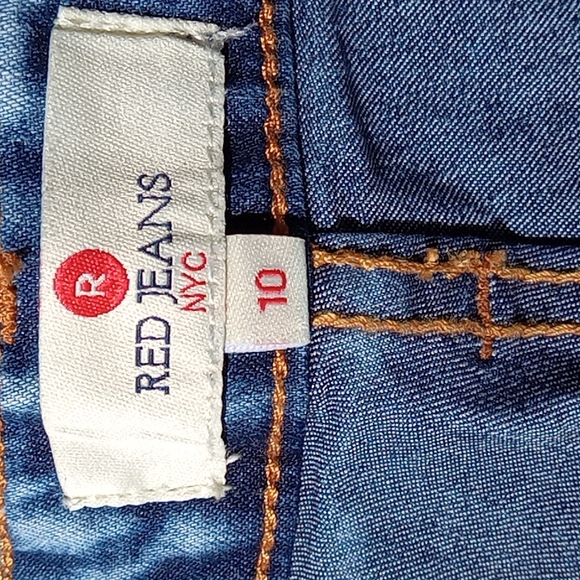 Distressed Red Jeans NYC- Size 10 - Picture 3 of 6